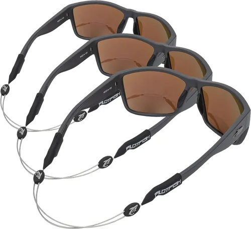 Vista 9 de Pilotfish Correa de cable de retención de gafas ajustable sin cola: gafas de sol, gafas, gafas, El paquete original de 2, 16 pulg.