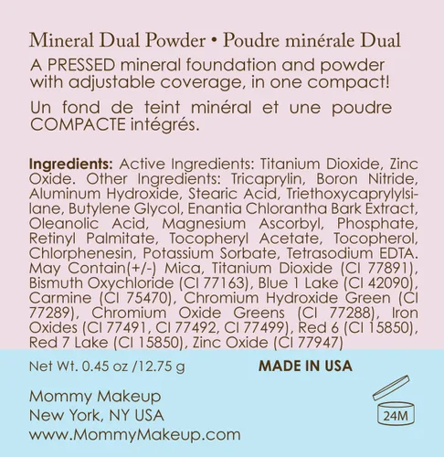 Vista 7 de Mineral Dual Powder - Base mineral prensada 4 en 1 con SPF 15 para un brillo impecable, sin aceite, sin talco, sin gluten, 0.45 onzas