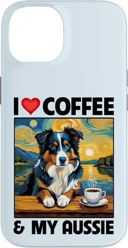 Vista 4 de Aussie Mom Dad Coffee Cup Australian Shepherd Dog Lovers Case for iPhone 17