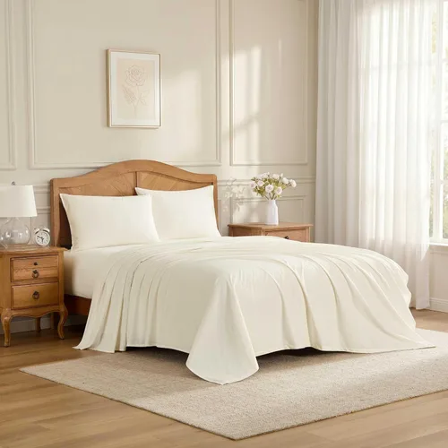 Vista 20 de Laura Ashley - Juego de sábanas individual, ropa de cama de percal de algodón fresca y suave con bolsillos profundos, ligera para comodidad durante