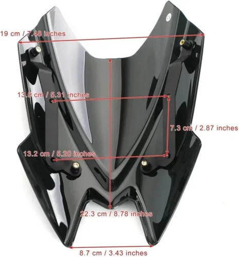 Vista 3 de Carenado de parabrisas para K&awasaki para Z900 Z 900 2020 2021 2022 Parabrisas delantero Parabrisas de motocicleta Parabrisas de motocicleta (1)