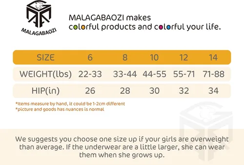 Vista 2 de Paquete de 10 bragas multicolores para niñas, de algodón suave, elástico, cómodo y transpirable, para ropa interior de 6 a 14 años