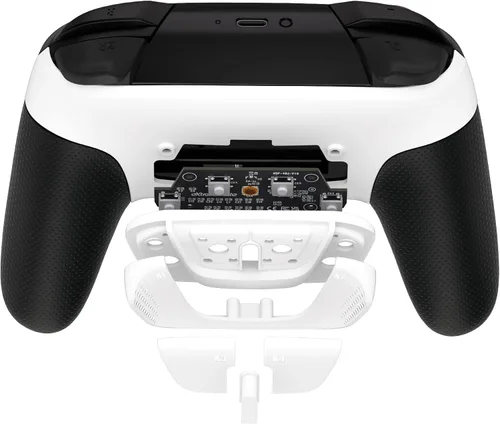 Vista 23 de eXtremeRate Back Buttons Attachment for Nintendo Switch Pro Controller, Clear Black Back Paddles Programable RISE4 Remap Kit for Switch Pro