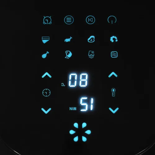 Vista 5 de PERFERATE Freidora de aire Easy View de 9.5 cuartos de galón, freidora de aire sin cajón de 1350 W con rango de control de temperatura de 194 ℉ a