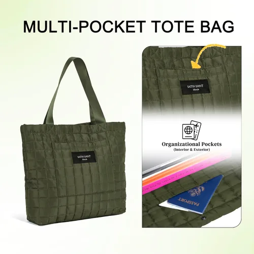 Vista 4 de Large Tote Bag for Women Travel Tote Bag SATIN SAINT lifestyle Women Tote Bags for Work Daily Womens Bags Beach Bag