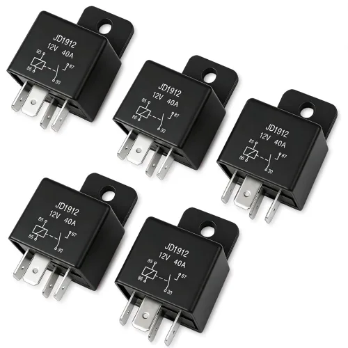 Vista 7 de Relé automotriz de 12V 40A, SPST de 4 pines (modelo JD1912) - Interruptor de relé resistente para bomba de combustible, ventilador, arrancador