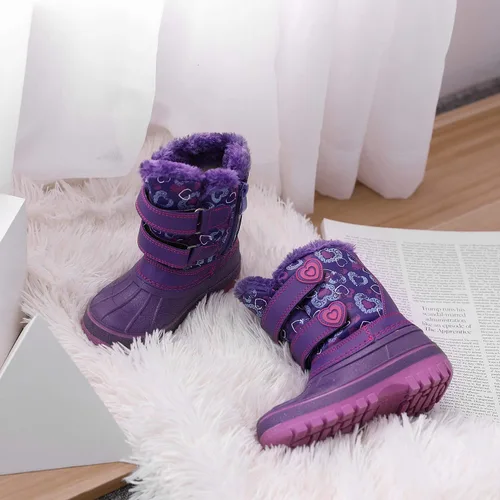 Vista 7 de DREAM PAIRS Botas de nieve de invierno para niños y niñas, hasta la pantorrilla