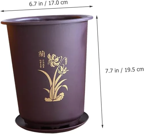 Vista 2 de 3sets Orchid Flower Pots Tray Deep Breathable for Indoor Plants for Home Decor and Gardening