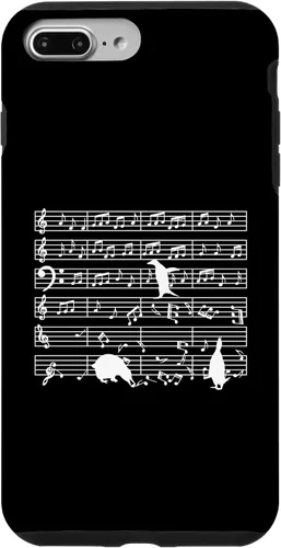 Vista 12 de iPhone 16 Notas musicales con pingüino en partitura musical - Estuche para profesor de música