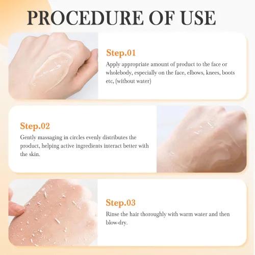 Vista 5 de Gel exfoliante naranja para cara y cuerpo, exfoliante de limpieza profunda y suavizante, exfoliante facial con enzimas naturales, elimina suavemente