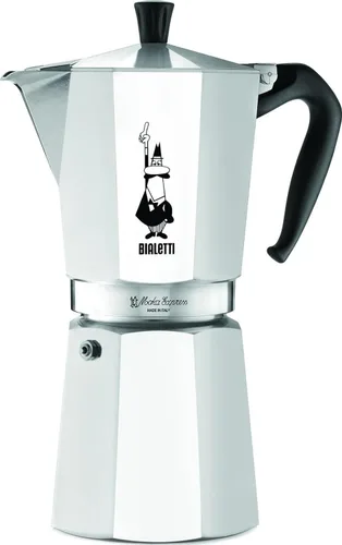 Vista 30 de Bialetti - Moka Express: Cafetera de espresso sobre estufa icónica, prepara auténtico café italiano, olla de moka 1 taza (2 Oz - 60 Ml), aluminio