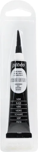Vista 15 de Pebeo Vitrail, Pintura Dimensional para Contorno en Relieve, Tubo de 20 ml con Boquilla - Negro, 0.68 Oz Líquidas (Paquete de 1)