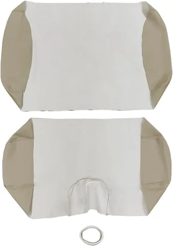 Vista 5 de Juego de fundas de asiento delantero para carrito de golf E-Z-Go TXT, cuero de microfibra, beige Negro