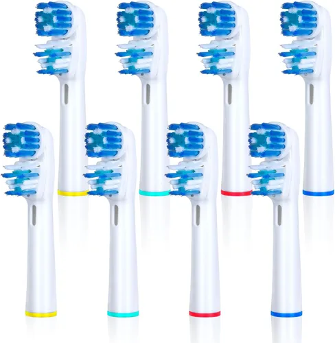 Vista 10 de Cabezales de cepillo de repuesto compatibles con Oral B, diseño de doble limpieza, cabezales de cepillo de doble limpieza, compatibles con cepillo