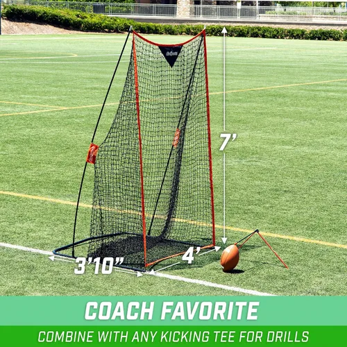 Vista 4 de GoSports Red de pateo de fútbol americano de 7 x 4 pies - Práctica lateral para despeje o patadas de colocación, diseño ultraportátil con saco