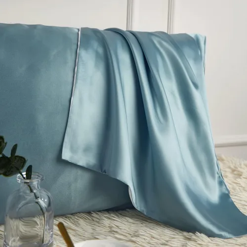 Vista 5 de DISANGNI Funda de almohada 100% seda de morera, utilizada para cabello y piel, funda de almohada de seda de un lado