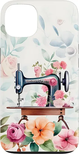 Vista 7 de Funda de costura floral vintage para máquina de coser iPhone 16