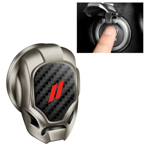 Vista 7 de Cubierta de botón de arranque y parada del motor Push Start para Dodge Challenger Charger Durango Auto General Motors Interruptor de encendido Negro