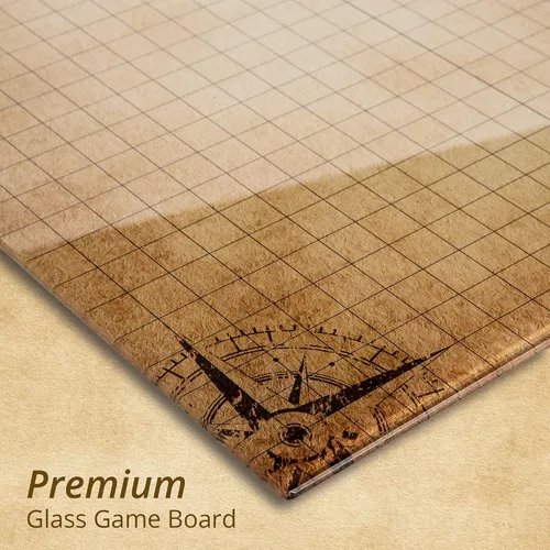 Vista 3 de Glassboard Studio Tapete de batalla de vidrio de alta calidad, tablero de juego RPG de borrado en seco de 24 x 36 pulgadas, se coloca plano, sin