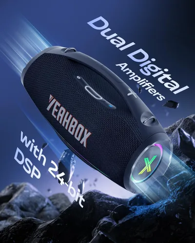 Vista 6 de YEAHBOX P120K - Altavoz Bluetooth pico de 200 W con micrófonos inalámbricos Negro