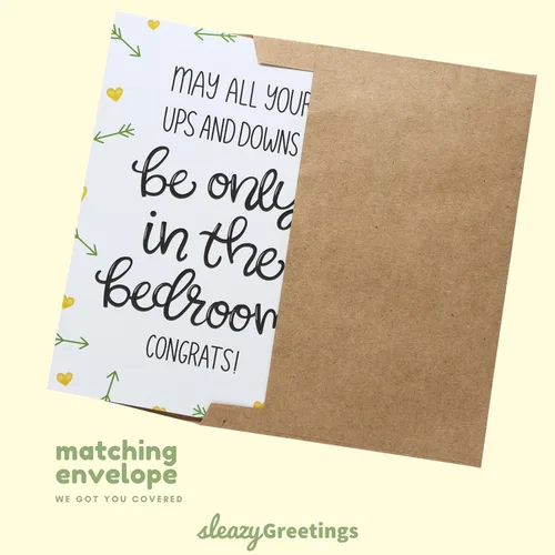 Vista 7 de Sleazy Greetings Divertida tarjeta de boda para ella despedida de soltera comprometida, despedida de soltera, tarjeta de compromiso inapropiada