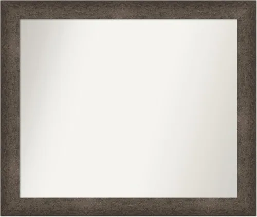 Vista 217 de Amanti Art Espejo de pared personalizado no biselado (25 x 25 pulgadas), marco de bronce acentuado, varios tamaños personalizados, espejo de baño