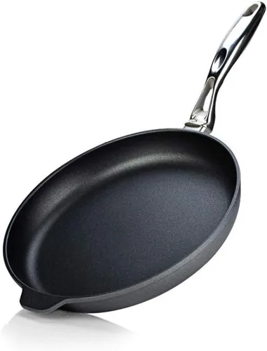Vista 6 de Swiss Diamond Sartén de 9.5 pulgadas, sartén de aluminio antiadherente con mango de acero inoxidable, apta para horno