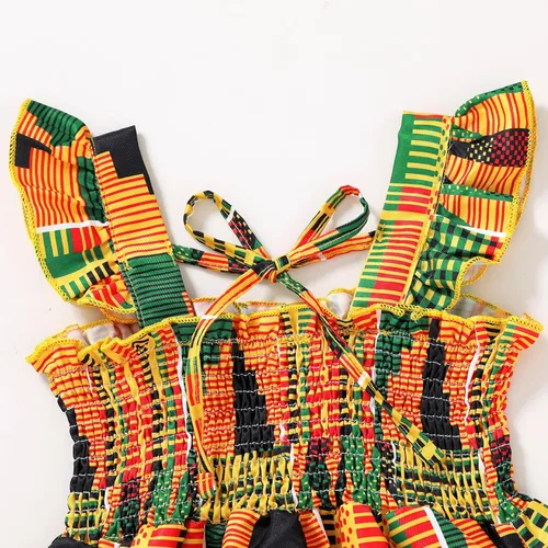 Vista 6 de YOUNGER TREE - Conjunto de ropa para bebé, diseño africano Dashiki Ankara