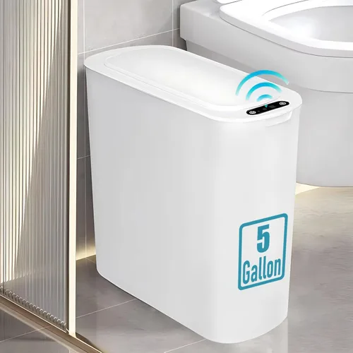 Vista 11 de TIPGO Bote de basura automático de 5 galones con tapa, negro, sin contacto