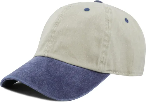 Vista 31 de The Hat Depot 100% algodón pigmento teñido de perfil bajo sombrero de papá seis panel casquillo 1. Negro.