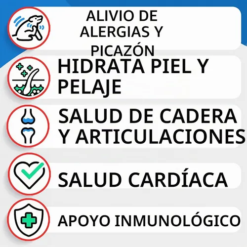 Vista 3 de Píldoras de aceite de pescado Omega 3 para perros - EPA + ácidos grasos DHA - 180ct