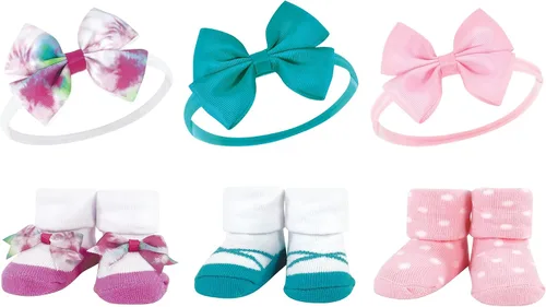 Vista 78 de Hudson Baby Conjunto de regalo de diadema y calcetines para niña
