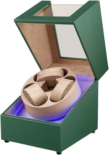 Vista 11 de Bobinador de relojes Anyasun para relojes automáticos, caja de bobinador de 3 relojes con pantalla LED, motor japonés ultra silencioso, 4 modos