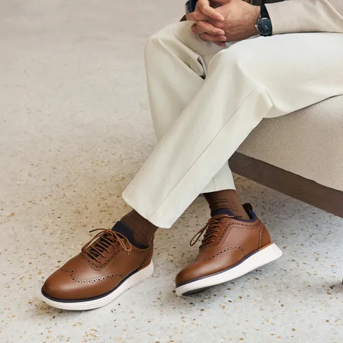 Vista 2 de Bruno Marc Zapatillas de vestir MaxFlex Oxfords para hombre Marrón