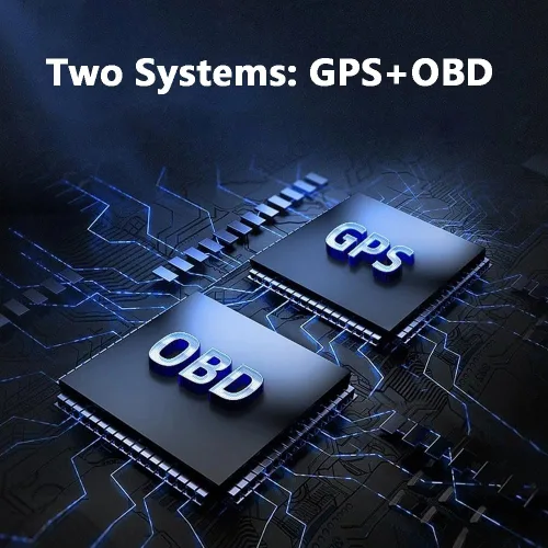 Vista 6 de Riloer Coche HUD Head Up Display P6, OBD2+GPS Universal Multifunción Velocímetro