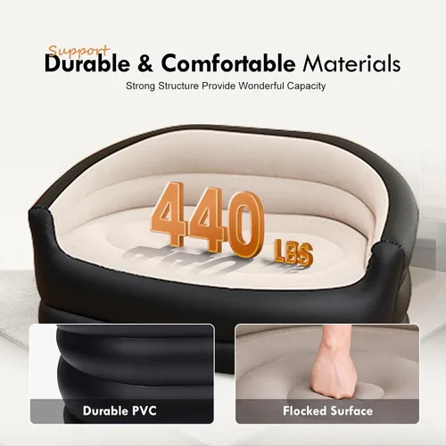 Vista 3 de DIMAR GARDEN Sofá Inflable al Aire Libre, Sofás Hinchables para Acampar, Tamaño Doble