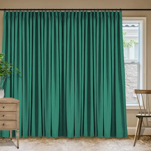 Vista 147 de Frelement Cortinas plisadas de lino de algodón de 100 pulgadas de ancho y 102 pulgadas de largo, cortinas con reducción de ruido para sala