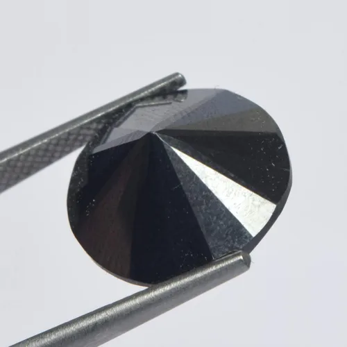 Vista 4 de GEMHUB Diamante de moissanita negra de grado AAA++ con certificado Egl de corte redondo, piedra preciosa suelta de diamante de moissanita negra