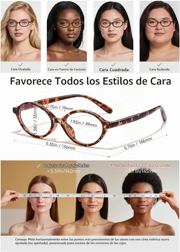 Vista 5 de Oval Blue Light Blocking Glasses Vintage Y2K Anti Eyestrain Protection TV Computer Gaming for Women Reno