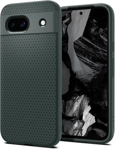 Vista 19 de Spigen Funda para Pixel 8, Liquid Air (2023) [Sin Anillo Magnético] [Protección de Grado Militar] - Abyss Green