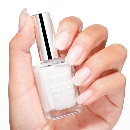 Vista 12 de GELLEN Esmalte de uñas transparente para capa final, esmalte de uñas brillante y regular, fórmula de calcio fortalece las uñas, secado rápido al