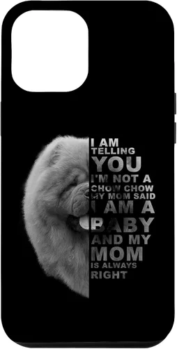 Vista 24 de Funda para iPhone 12 mini My Mom Said I am a Baby Chow Dog Mommy Mother Day