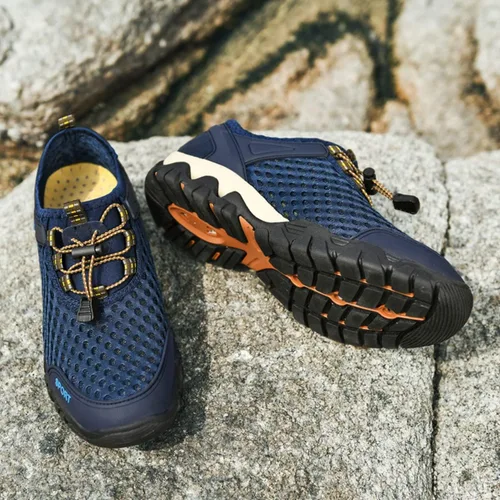 Vista 5 de RUMPRA Zapatos de agua para hombre, de secado rápido, para natación, río, playa, para atletismo, senderismo, barco, pesca, buceo, surf