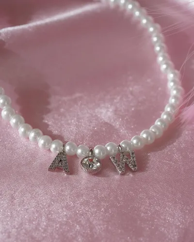 Vista 3 de A&W collar de cuentas, collar LDR, collar AW, lana del rey Merch AW gargantilla regalo para fans Dorado