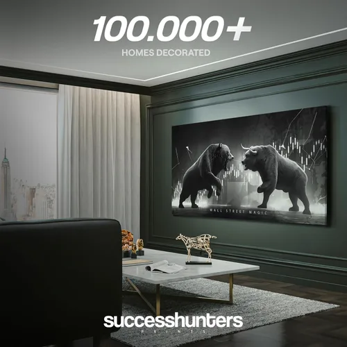 Vista 6 de Arte de pared motivacional, obra de arte inspiradora, decoración de pared motivacional para oficina, impresiones de empresarios, pintura