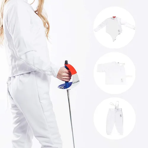 Vista 9 de LEONARK 350NW - Traje de uniforme de esgrima Conjunto de chaleco de chaqueta para papel de aluminio Epee Saber