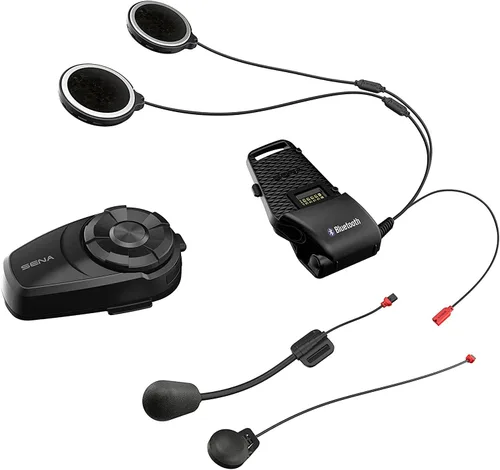 Vista 5 de Sena Sistema de comunicación de auriculares Bluetooth para motocicleta 10S, paquete doble (renovado)