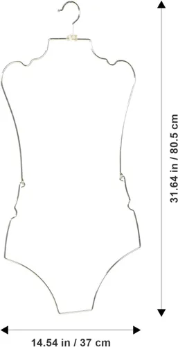 Vista 7 de Kichvoe Colgador de bikini con forma de cuerpo de alambre de metal para lencería de traje de baño, colgador de traje de baño, colgador de bikini
