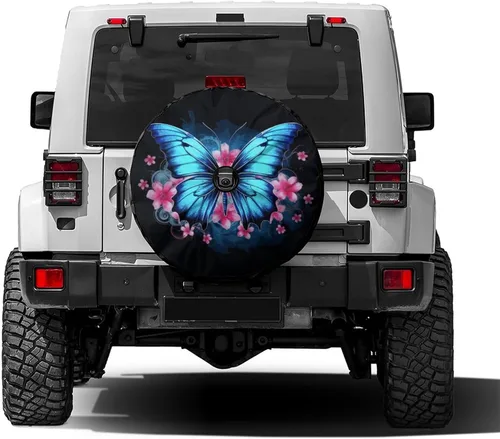 Vista 11 de Delerain Dinosaur Moon - Cubierta de rueda de repuesto para neumáticos, protector solar impermeable para caravana, remolque, RV, SUV, camión