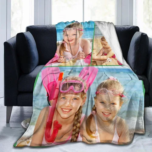 Vista 28 de Manta personalizada con collages de fotos, mantas personalizadas para familiares, amigos, perros o mascotas, utilizada como recuerdo y regalo, 1 1